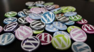 Sticker mit dem WordPress-Logo